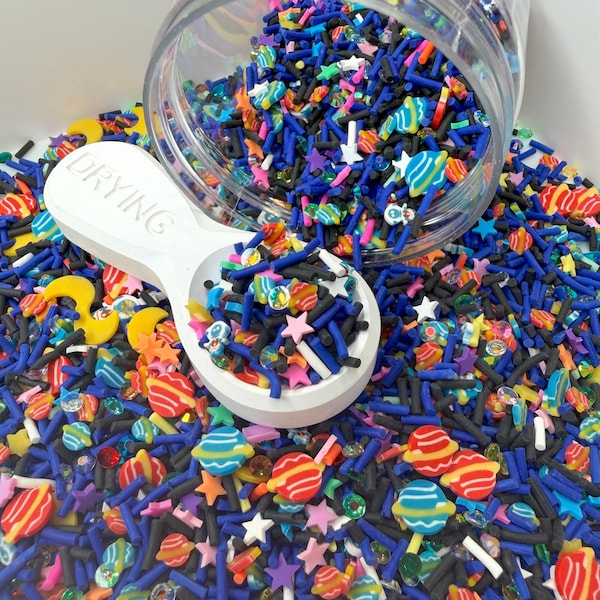 FAKE Astronaut Weltraum Party Polymer Clay Sprinkle Mix (NICHT ESSBAR) D36-23