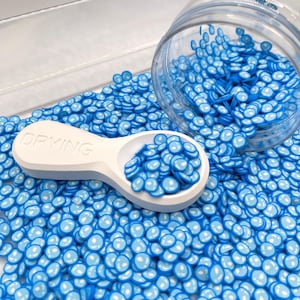 Arcilla polimérica falsa con burbujas azules de 5 mm o 10 mm (NO COMESTIBLE) D33-24