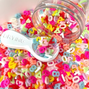FAKE 10 MM gemischte Anzahl, Schule Polymer Clay Sprinkle Mix (NICHT ESSBAR) D47-23