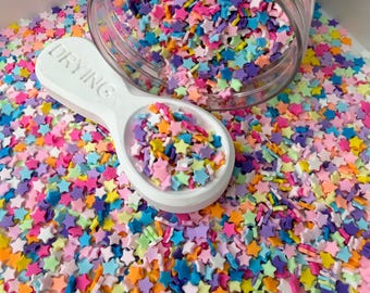 5MM Rainbow Mix Star V2 Polymer Clay Sprinkle Mix (NOT EDIBLE) D55-24