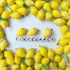 20MM Yellow Lemon Acrylic Charm