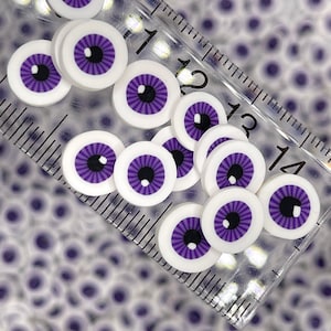 10mm 紫色の目玉 ハロウィン ポリマークレイ スプリンクル（食用ではありません）D24-29