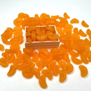 FAKE Tiny Dollhouse Fruits (Blueberry,Strawberry,Orange Slice, Raspberry,Cherry) Mandarin Slice