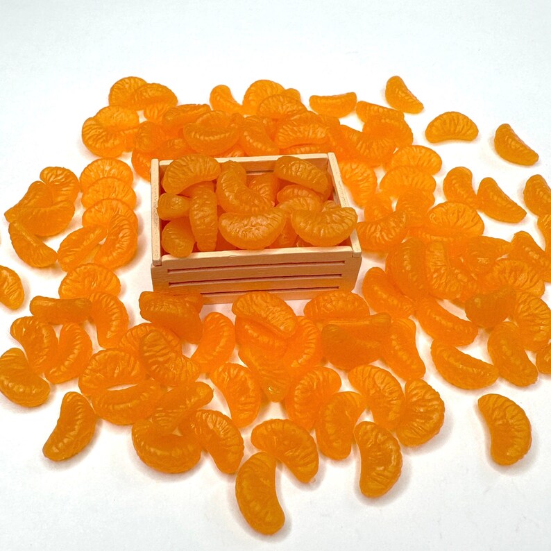 FAKE Tiny Dollhouse Fruits (Blueberry,Strawberry,Orange Slice, Raspberry,Cherry) Mandarin Slice