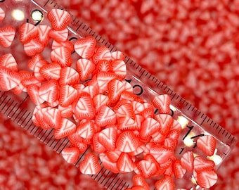 偽物 5mm/10mm イチゴのスライス ポリマークレイ スプリンクル (食用ではありません) D22-23/32