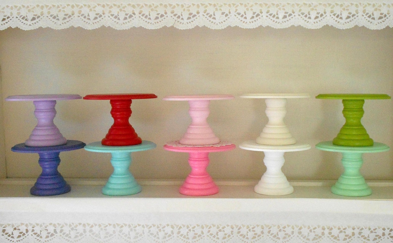 Wood Stained Walnut Cupcake Candle Stand Wedding Centerpiece Etsy