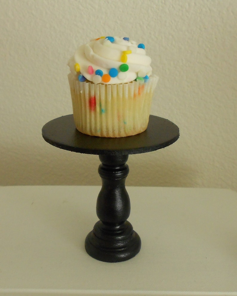 Black mini wooden cupcake stand or cake pop stand so sweet