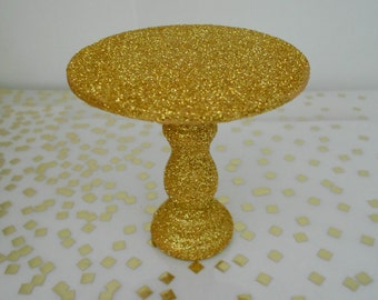 Gold Glitter mini wooden cupcake stand for Christmas Weddings 1st Birthdays