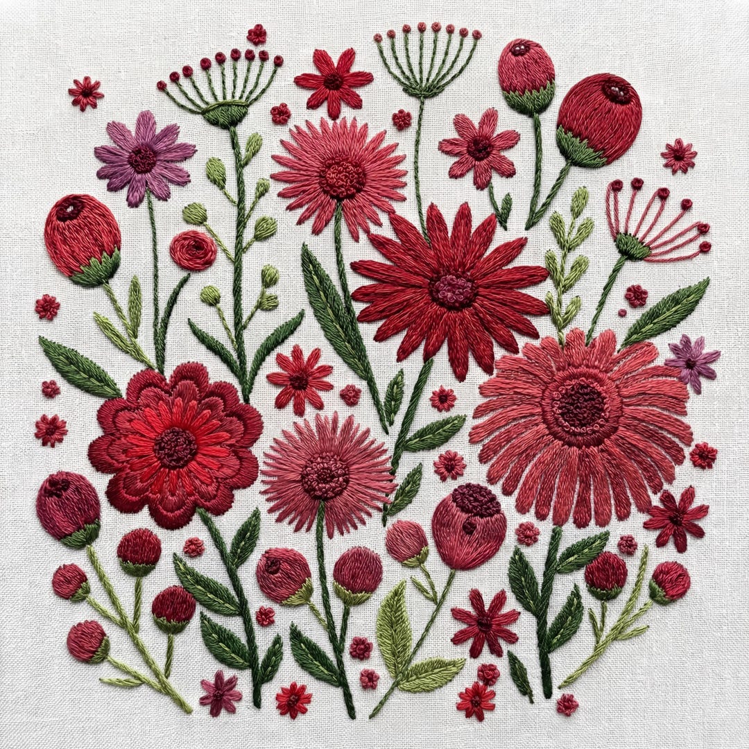 Wildebloom Pattern Program Wildflower Embroidery PDF Pattern • Floral Botanical Design • Nature ...