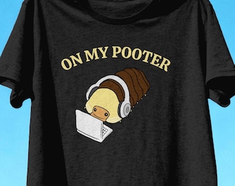On My Pooter Isopod rubber ducky shirt, pil bug minnaar cadeau, entomologie insect T-shirt, natuur nerd kleding, insect minnaar cadeau, Roly-Poly liefhebbers