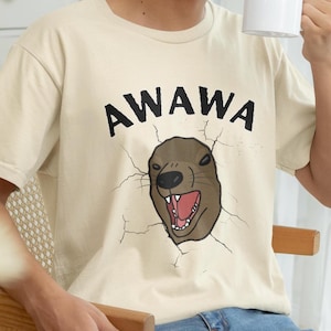 Angry Hyrax Awawa Unisex T-Shirt, Hyrax Shirt Gift, Hyraxes Lovers Shirt, Cute Hyrax, Hyrax Meme, Hyrax Scream, Funny Hyrax Tee