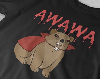 Camiseta unisex de vampiro Hyrax Awawa, camiseta de regalo de Hyrax Rock, camiseta linda de Hyrax, camiseta divertida de Hyrax, meme de Hyrax, Hyrax Awawa, regalo para amantes de los Hyrax