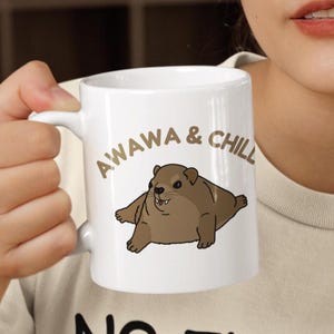 Hyrax Awawa & Chill Ceramic Mug, Hyrax Mug, Hyrax Lovers, Hyrax Gifts For Him and Her, Awawa Lovers, Awawa Mug, Hyrax Print, Hyraxes Mug