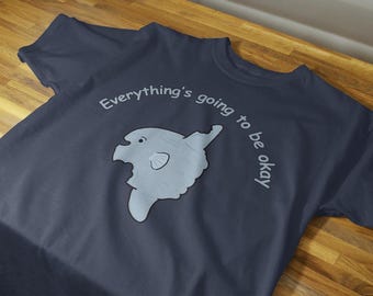 Funny Sunfish Shirt, Mola Mola Chomped T-Shirt, Funny Mola Mola T-Shirt, Everythings Going to Be Okay Shirt, Ocean Animal Gift