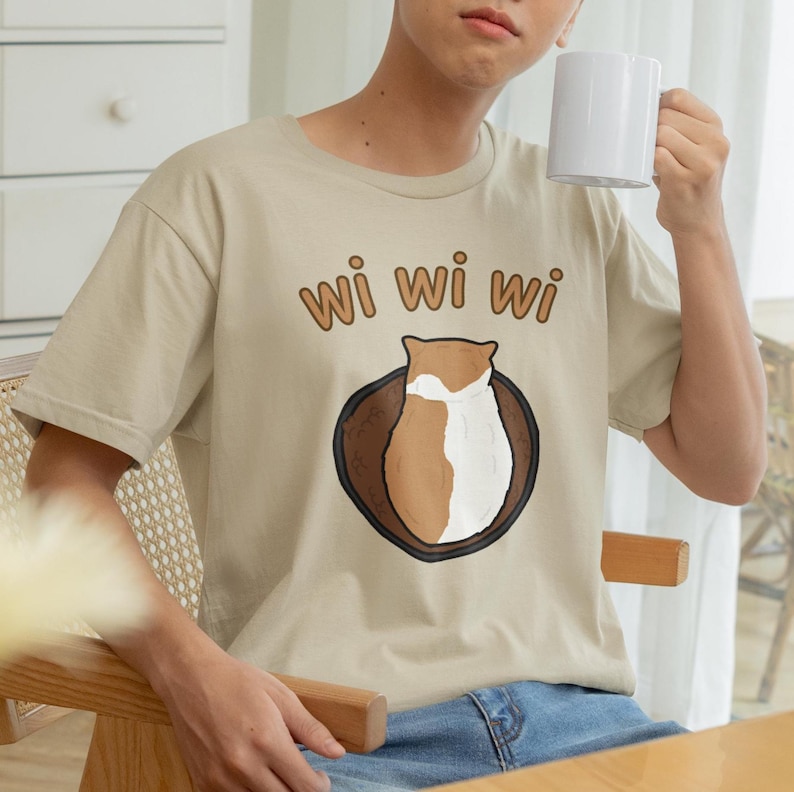 wi wi wi orange cat meme tee.