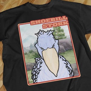 Vintage Shoebill Stork Unisex T-Shirt, Shoebill Shirt, Shoebill Stork Lovers, Shoebill Stork Dinosaur Art, Unique Gift for Bird Lovers