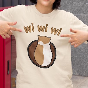 wi wi wi orange cat meme tee.