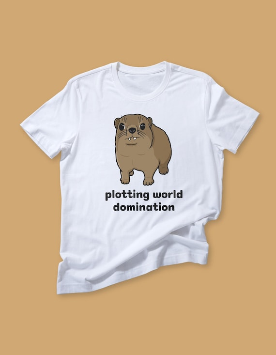 Hyrax Shirt Plotting World Domination, Funny Hyrax Meme Tee, Funny Animal Meme Shirt, Cute Hyrax Awawa Meme T-Shirt, Rock Hyraxes Lover