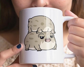 Mug en céramique béant et mégot de grenouille pluie, cadeau mug grenouille mignonne, grenouille des pluies commune, mug grenouille pluie du désert, art grenouille, cadeau amateur de grenouille de pluie
