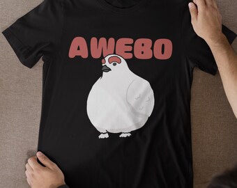 Awebo Bird Willow Ptarmigan T-Shirt, Silly Animal Meme Apparel, Funny Bird Tee, Awebo Bird T-Shirt, Ptarmigan Graphic Tee, Birb Meme Gift
