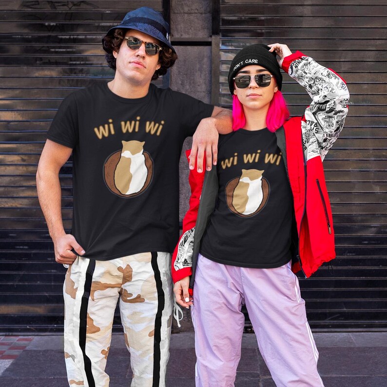 wi wi wi orange cat meme tee.