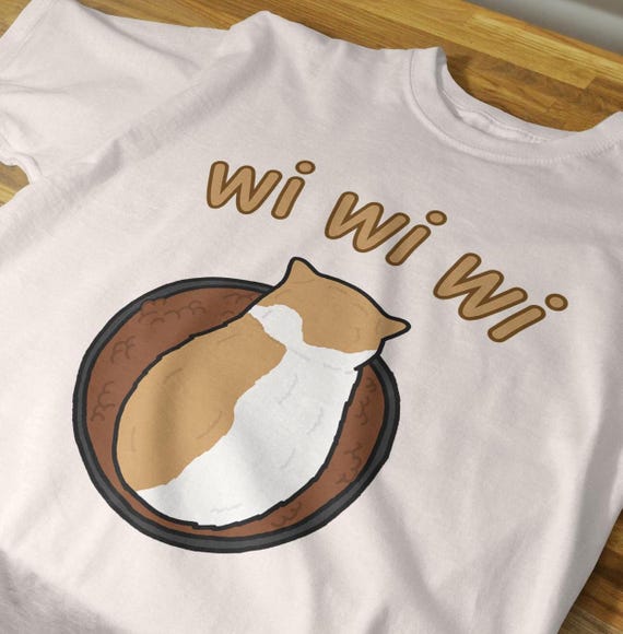 Wi Wi Wi Cat Unisex T-Shirt, Wi Wi Wi Cat Meme Shirt, Wi Wi Wi Meme Shirt, Weird Cat Tee, Brainrot Shirt, Tiktok Memes Shirt, Uyaya Cat