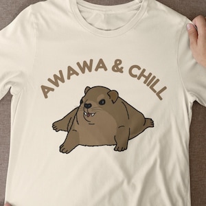 Hyrax Awawa & Chill Unisex T-Shirt, Rock Hyrax Shirt, Hyrax Art, Cute Hyrax Tee, Silly Hyrax Tee, Hyrax Meme, Hyrax Awawa, Hyrax Lovers Gift