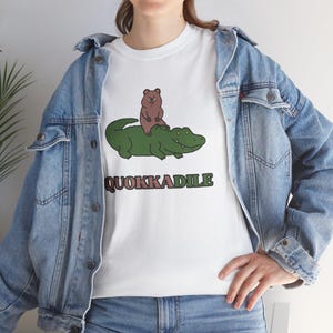 Quokkadile Unisex T-Shirt, Quokka Shirt, Crocodile Shirt, Quokka, Quokka Print, Quokka Clipart, Crocodile, Quokka Puns, Crocodile Print image 2