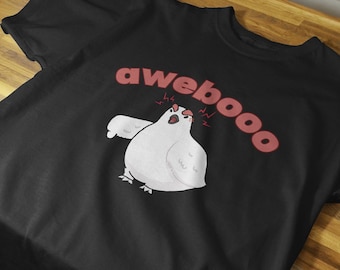 Awebooo Angry Bird Willow Ptarmigan T-Shirt, Silly Animal Meme Tee, Funny Bird Tee, Awebo Bird T-Shirt, Ptarmigan Graphic Tee