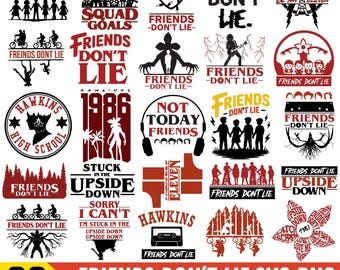 Friends Don’t Lie SVG PNG JPEG, Eleven Svg, Silhouette and Cricut compatible Cut Files, Friends Quote Cut Files,(Digital Download)