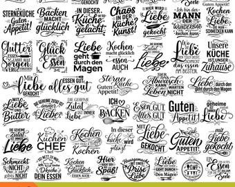 German Kitchen Plotter File Svg Bundle, Kitchen Quotes Png, Guten Appetit Laser, German Zuhause Svg, Funny Kitchen Svg, Chef Cooking Sayings