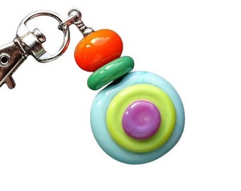 Zipper Pull | Zipper Pull Charm | Zipper Pulls for Purses | Glass Zipper Pulls | Bead Zipper Pull | Zipper Charms | 047