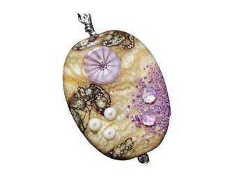 Beach Necklace in Shades of PURPLE, Sea Glass Necklace, Beach Pendant, Beach Jewelry, Ocean Jewelry
