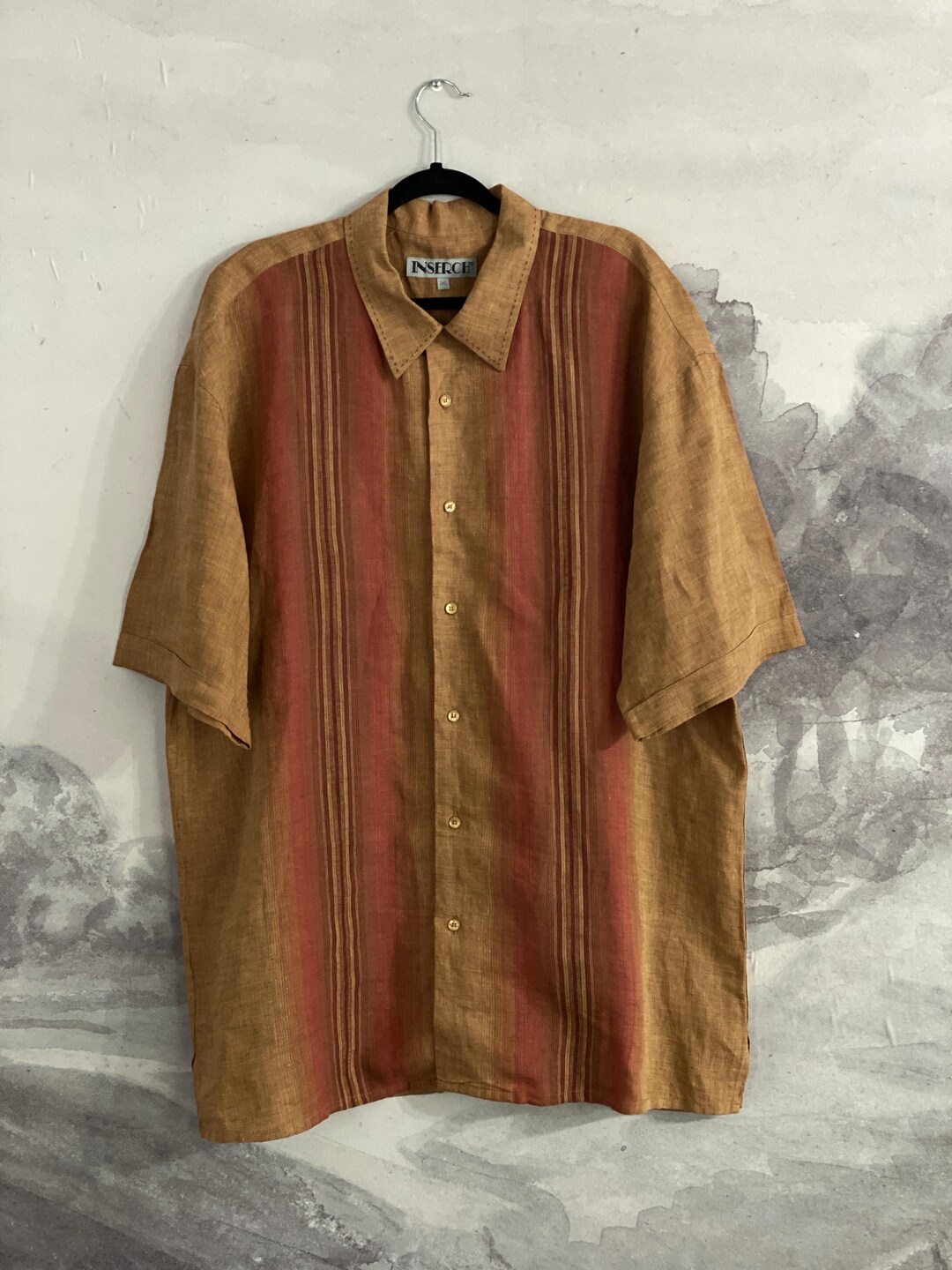 Inserch SS Linen Shirt SS716-00024 Chocolate main image 0