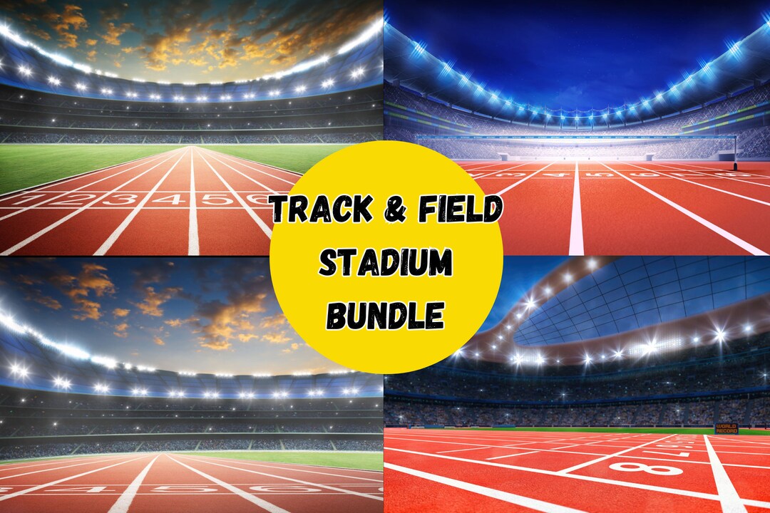 Track and Field Stadium Bundle, Track and Field Background, Track and