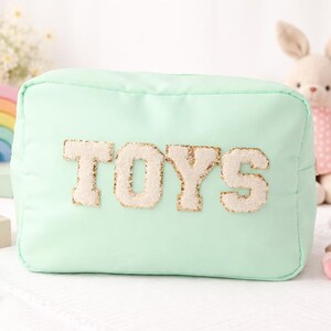 Personalised Kids Toy Pouch: Custom Name Travel Storage Bag