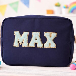 Personalised Custom Patch Large kids bag, Childs Glitter Patch bag for travel, baby organisation, mum and baby bag,