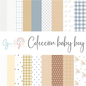 Baby Boy Digitale Papiercollectie