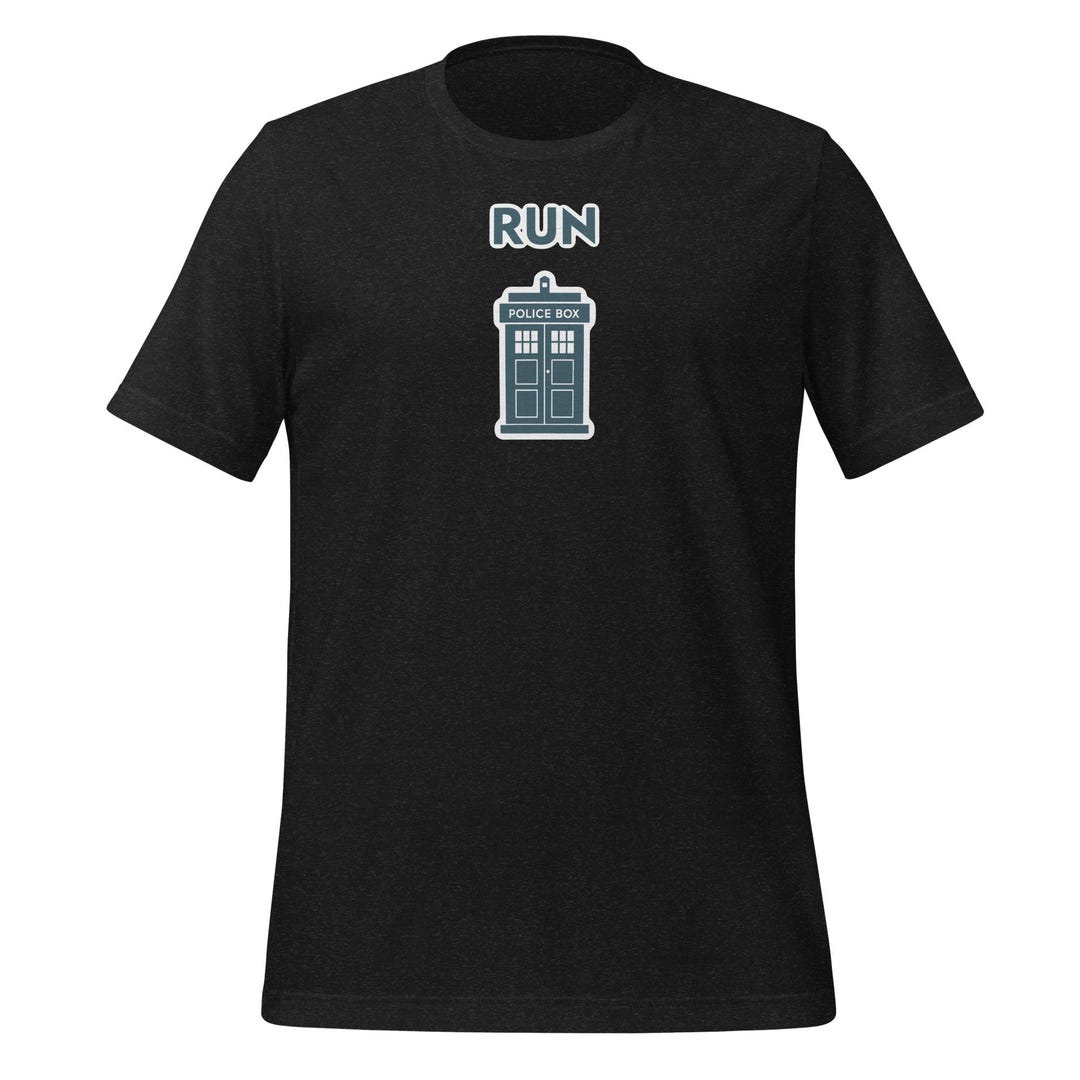 Doctor Who RUN T-shirt | Minimalist TARDIS Shirt | Sci-fi Graphic Tee ...