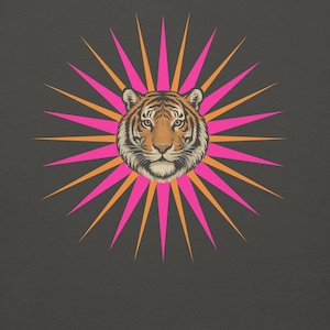 Tijgerster-hoodie | Gedurfde hoodie met grafisch ontwerp | Uniseks streetwear-sweater | Retro jungledierentrui | Cadeau dierenliefhebber
