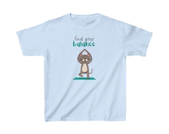 Yoga Kids T-Shirt, Humorous Tee for Children, Yoga Lover Gift, Kids Yoga Shirt, Yoga Practice Apparel, Kids Yoga Clothing