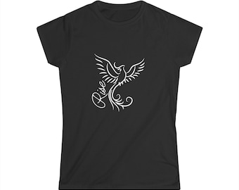 Phoenix Rise Women's T-shirt, Motivational Graphic Tee, Comfortable Shirt for Her, Inspirational Quote Top, Empowering Phases Apparel