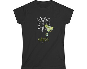 Midnight Margaritas Women's Softstyle Tee, Funny Comfortable Shirt, Graphic Tee, Margarita Lover Gift, Party Tee
