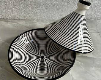 Ręcznie robiony ceramiczny garnek do serwowania tagine, marokański tajine, niestandardowe naczynie