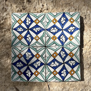 Moroccan Tiles, Zellige Clay Tiles, Handpainted Ceramic Tiles, Terra cotta Tiles for bathroom, Minton Tiles for Backsplash, Desc..