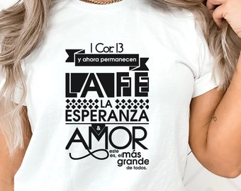 Versículo bíblico en español - Frases religiosas SVG - Camiseta Cita motivacional PNG Diseño de camiseta cristiana inspiradora - Frases biblicas svg