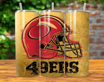 San Francisco 20 once Skinny Tumbler Wrap PNG, Sport 20 once Tumbler PNG, Mascot Sublimation Tumbler PNG Download digitale, Football Tumbler