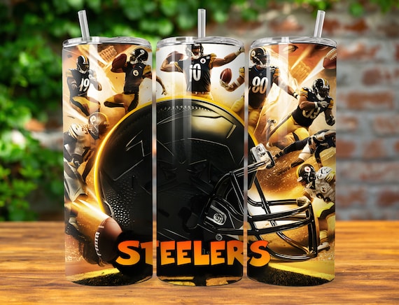 Pittsburgh 20oz Skinny Tumbler Wrap PNG, Sport 20oz Tumbler PNG, Mascot Sublimation Tumbler PNG Digital Download, Instant Download