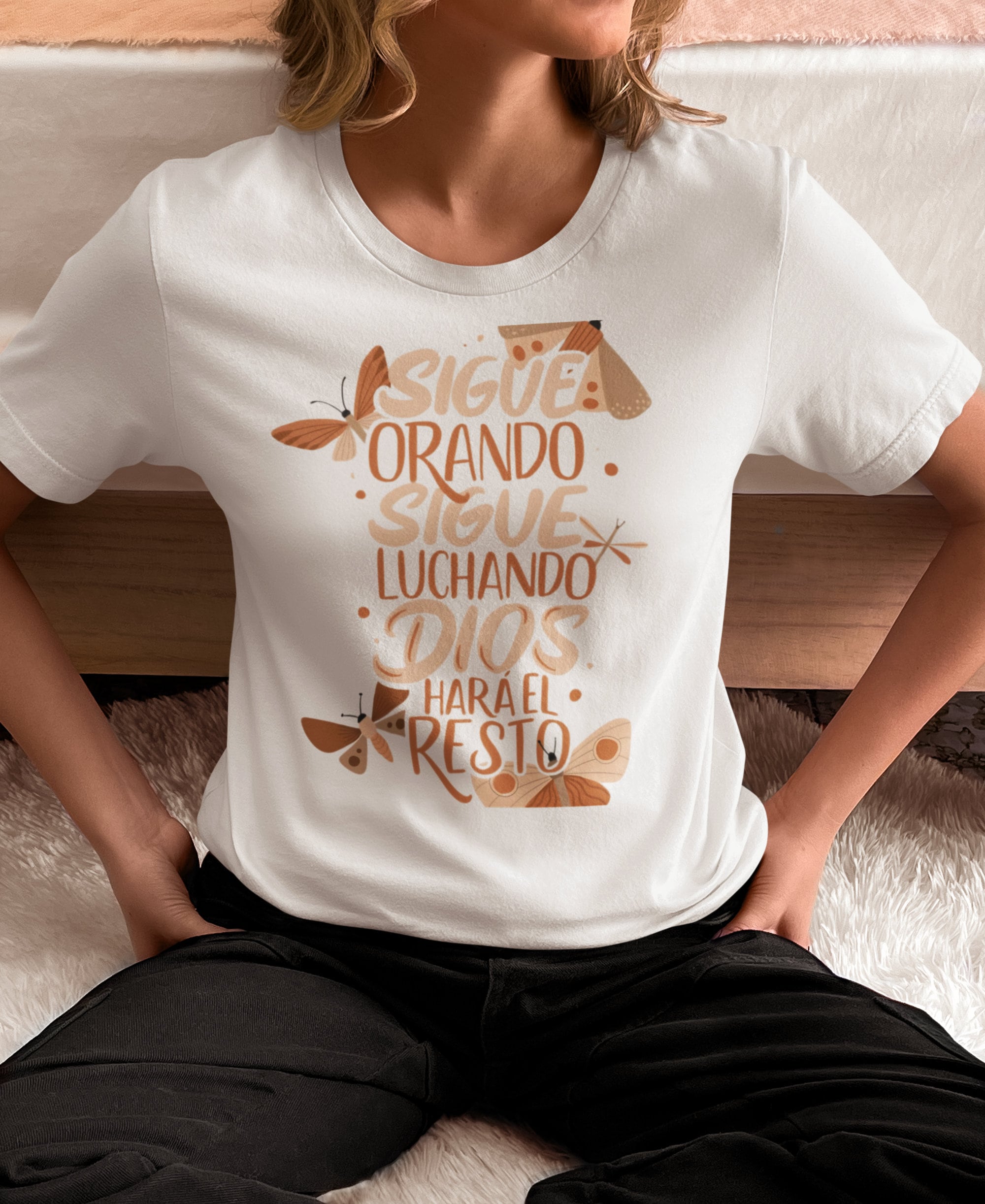 Spanish Bible Verse - Frases religiosas T-Shirt Motivational Quote PNG Inspirational Christian Tee Design Digital Download