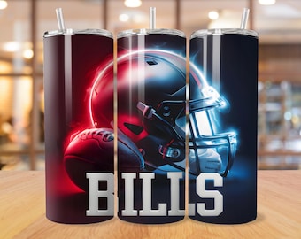 Buffalo 20oz Skinny Tumbler Wrap PNG, Sport 20oz Tumbler PNG, Mascot Tumbler a sublimazione PNG Download digitale, Tumbler da football